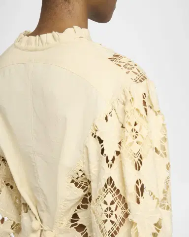 Isabel Marant Nina Lace Embroidered Peplum Top | Thumbnail 4 Isabel Marant Nina Lace Embroidered Peplum Top | Thumbnail 4