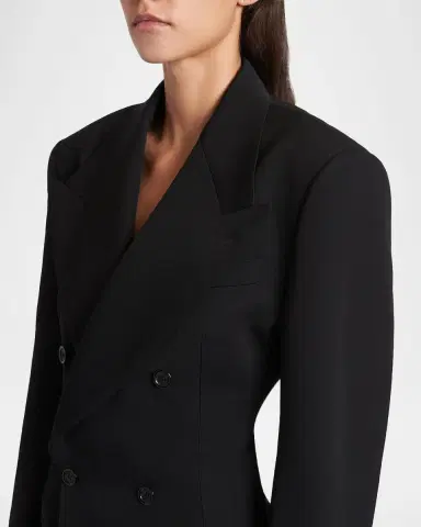 Dolce & Gabbana Exaggerated Shoulder Double-Breasted Silk Jacket | Thumbnail 5