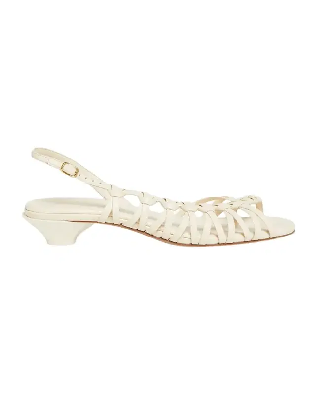 Estra Asymmetric Knotted Leather Sandals