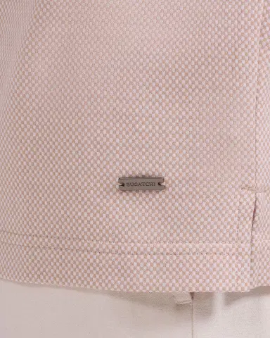 Bugatchi Men's Micro-Check Quarter-Zip Polo Shirt | Thumbnail 6 Bugatchi Men's Micro-Check Quarter-Zip Polo Shirt | Thumbnail 6