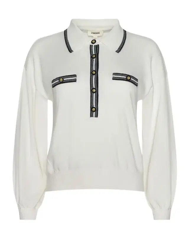 Malaki Cropped Polo Sweater