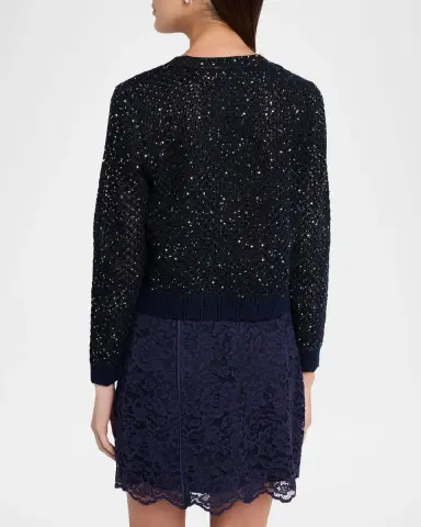 L'AGENCE Blanca Sequined Knit Cardigan | Thumbnail 3 L'AGENCE Blanca Sequined Knit Cardigan | Thumbnail 3