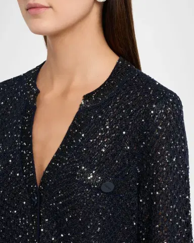 L'AGENCE Blanca Sequined Knit Cardigan | Thumbnail 5 L'AGENCE Blanca Sequined Knit Cardigan | Thumbnail 5