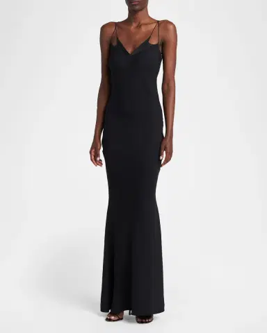 Tom Ford Strappy Satin Back Crepe Maxi Dress | Thumbnail 2 Tom Ford Strappy Satin Back Crepe Maxi Dress | Thumbnail 2