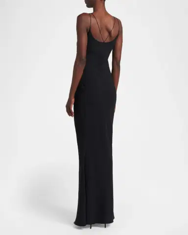 Tom Ford Strappy Satin Back Crepe Maxi Dress | Thumbnail 3 Tom Ford Strappy Satin Back Crepe Maxi Dress | Thumbnail 3