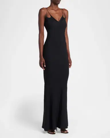 Tom Ford Strappy Satin Back Crepe Maxi Dress | Thumbnail 4 Tom Ford Strappy Satin Back Crepe Maxi Dress | Thumbnail 4