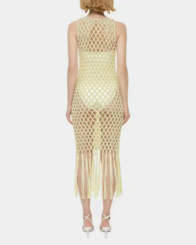 SIMKHAI Jensen Macrame Midi Dress | Thumbnail 3 SIMKHAI Jensen Macrame Midi Dress | Thumbnail 3