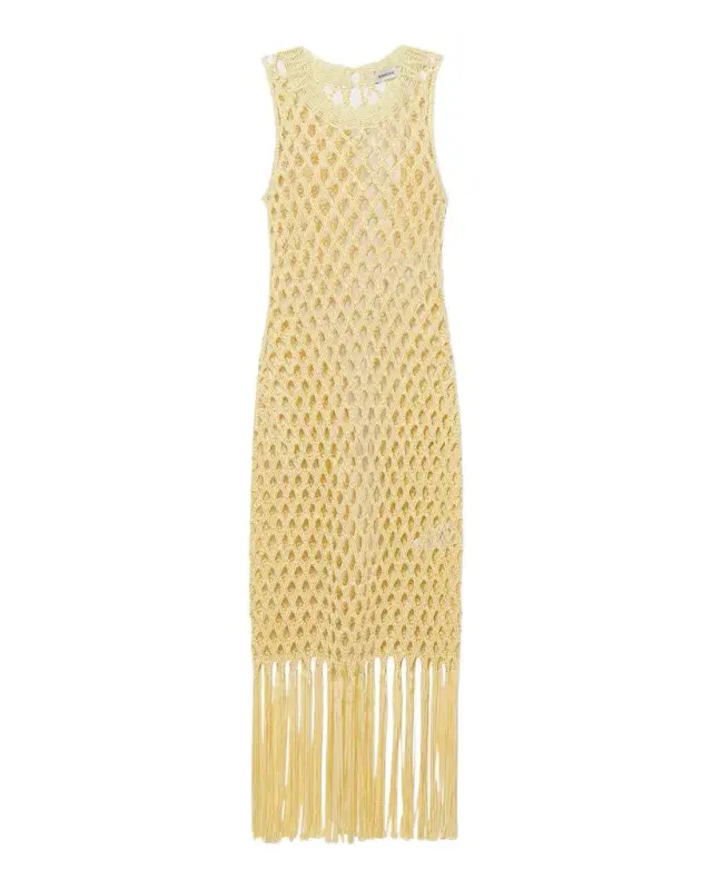 SIMKHAI Jensen Macrame Midi Dress