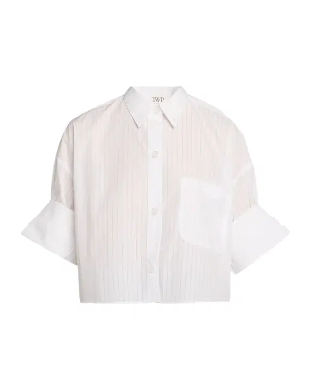 Next Ex Striped Cropped Shirt
