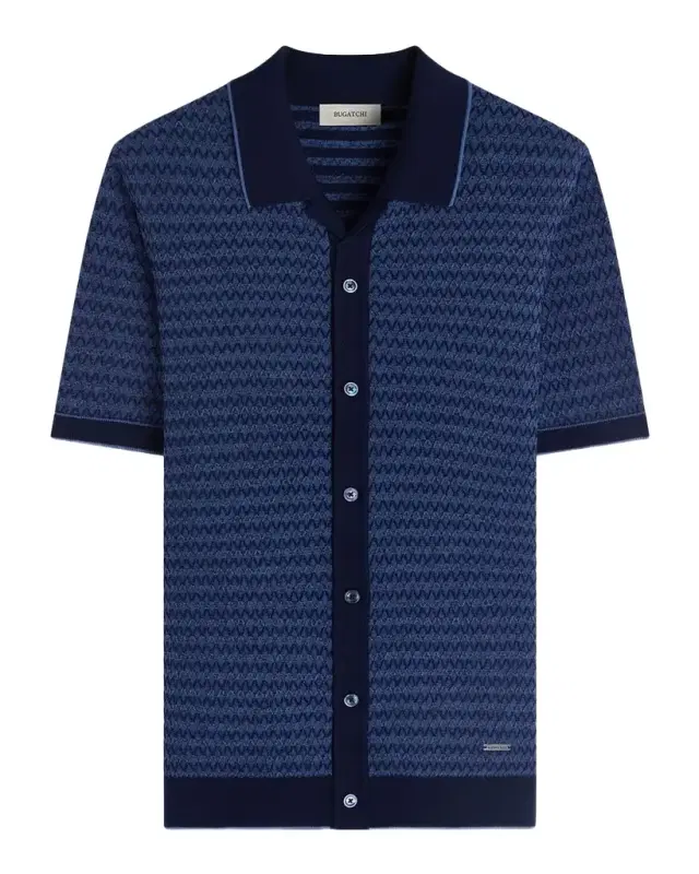Bugatchi Men 's Two-Tone Honeycomb Button-Front Sweater