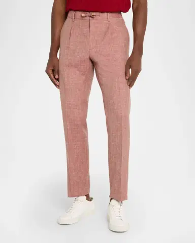 Stefano Ricci Men 's Linen-Blend Drawstring Trousers | Thumbnail 4