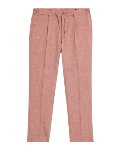 Stefano Ricci Men 's Linen-Blend Drawstring Trousers | Thumbnail 1
