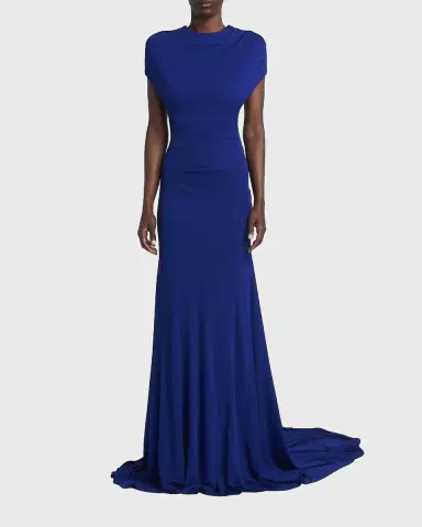 Tom Ford Cap-Sleeve Backless Trumpet Gown | Thumbnail 2 Tom Ford Cap-Sleeve Backless Trumpet Gown | Thumbnail 2