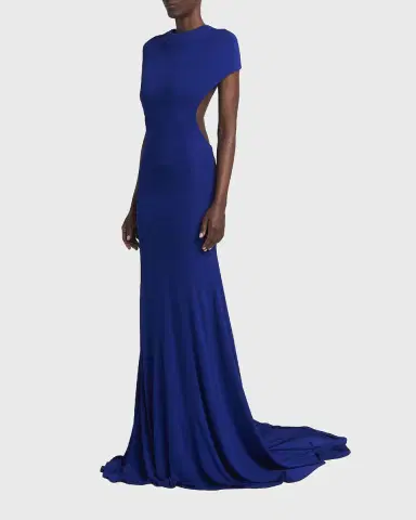 Tom Ford Cap-Sleeve Backless Trumpet Gown | Thumbnail 4 Tom Ford Cap-Sleeve Backless Trumpet Gown | Thumbnail 4