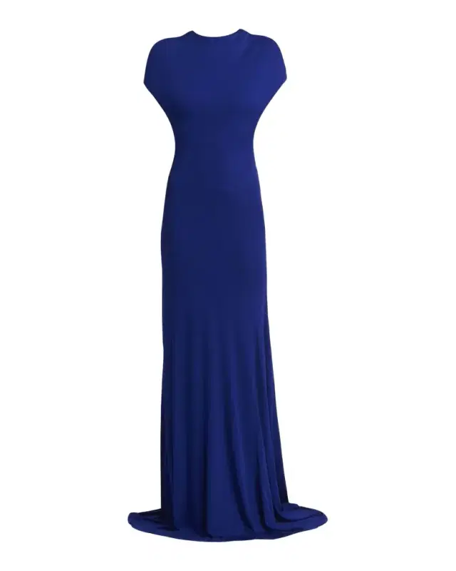TOM FORD Cap-Sleeve Backless Trumpet Gown