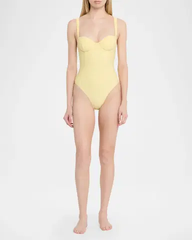 Simkhai Kyle Bustier One-Piece Swimsuit | Thumbnail 2 Simkhai Kyle Bustier One-Piece Swimsuit | Thumbnail 2