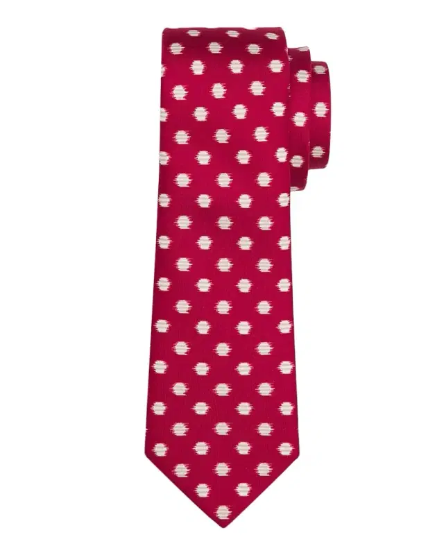 Men 's Abstract Polka Dot Silk Tie