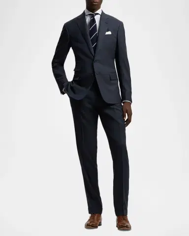 Ralph Lauren Purple Label Men's Kent Hand-Tailored Glen Plaid Wool Suit | Thumbnail 2 Ralph Lauren Purple Label Men's Kent Hand-Tailored Glen Plaid Wool Suit | Thumbnail 2