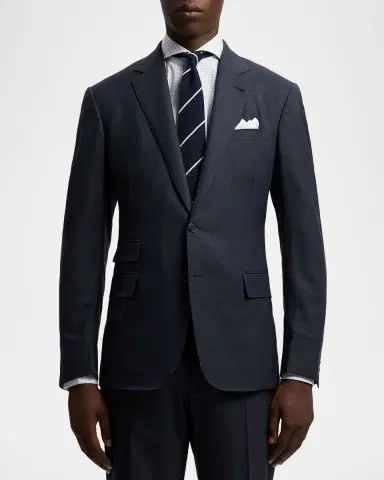 Ralph Lauren Purple Label Men's Kent Hand-Tailored Glen Plaid Wool Suit | Thumbnail 6 Ralph Lauren Purple Label Men's Kent Hand-Tailored Glen Plaid Wool Suit | Thumbnail 6