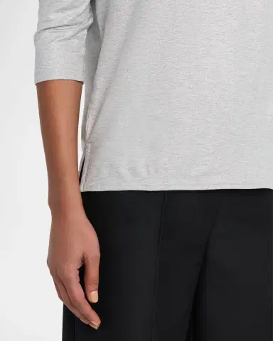 MAJESTIC FILATURES Soft Touch 3/4-Sleeve Metallic Jersey T-Shirt | Thumbnail 5