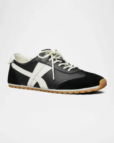Tory Burch Hank Field Leather & Suede Low-Top Sneakers | Thumbnail 4