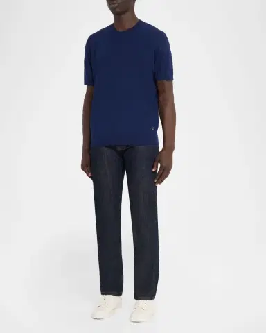 Stefano Ricci Men's Alpha Yarn Cashmere Short-Sleeve T-Shirt | Thumbnail 2 Stefano Ricci Men's Alpha Yarn Cashmere Short-Sleeve T-Shirt | Thumbnail 2