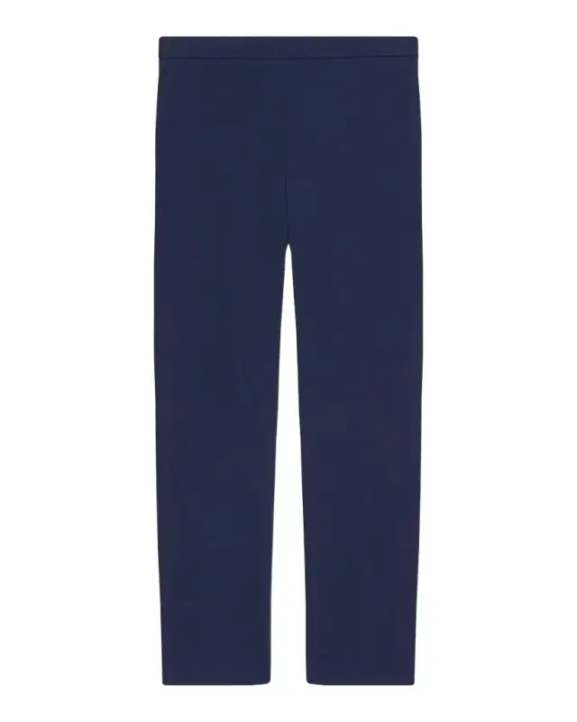 Theory Treeca Good Linen Cropped Pull-On Ankle Pants