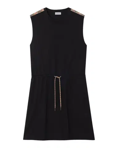 Burberry Tabitha Check-Trim Drawstring Mini Dress | Thumbnail 1 Burberry Tabitha Check-Trim Drawstring Mini Dress | Thumbnail 1