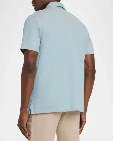 Brioni Men's Jersey Pique Polo Shirt | Thumbnail 2