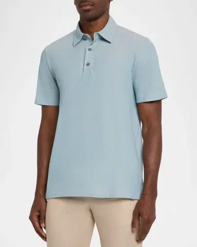 Brioni Men's Jersey Pique Polo Shirt | Thumbnail 3