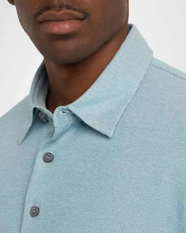 Brioni Men's Jersey Pique Polo Shirt | Thumbnail 5