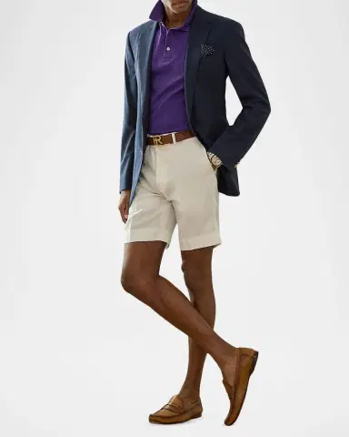 Ralph Lauren Purple Label Men's Hand-Tailored Linen Shorts | Thumbnail 2