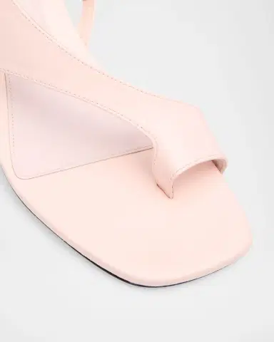 TOTEME Leather Kitten-Heel Thong Sandals | Thumbnail 5