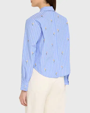 L'Agence Cosette Sequined Button-Front Crop Shirt | Thumbnail 3 L'Agence Cosette Sequined Button-Front Crop Shirt | Thumbnail 3