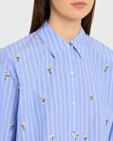 L'Agence Cosette Sequined Button-Front Crop Shirt | Thumbnail 5 L'Agence Cosette Sequined Button-Front Crop Shirt | Thumbnail 5
