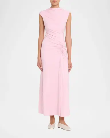 Simkhai Acacia Draped Jersey Midi Dress | Thumbnail 2 Simkhai Acacia Draped Jersey Midi Dress | Thumbnail 2
