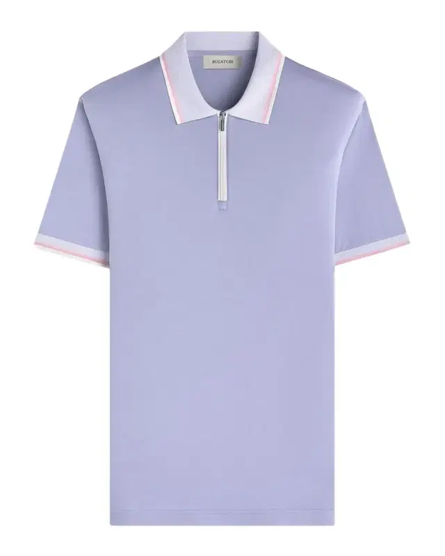 Bugatchi Men 's Tipped Knit-Trim Quarter-Zip Polo Shirt