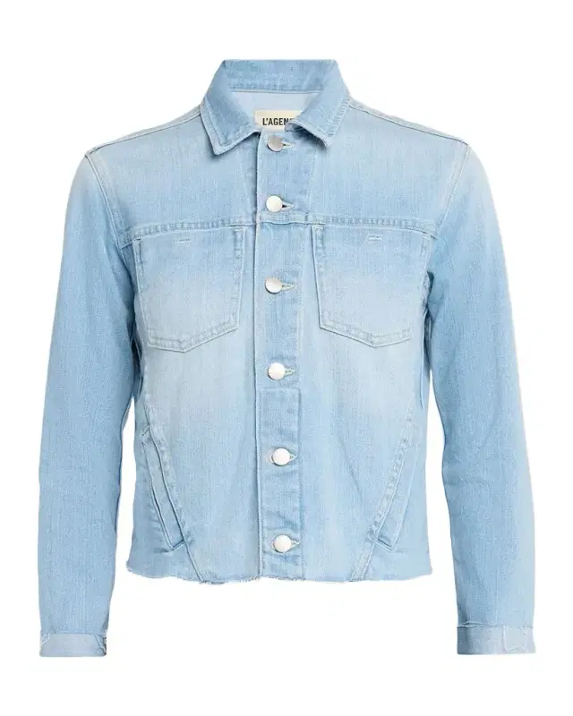 L 'AGENCE Janelle Slim Raw-Edge Jacket