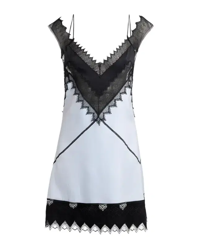 TOM FORD Silk Wool Suiting Lace-Trim Mini Dress