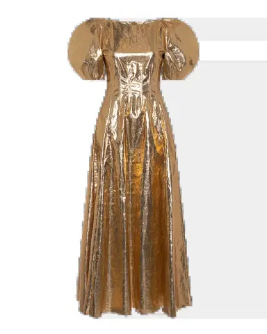 Gabriela Hearst Ranya Metallic Linen Puff-Sleeve Maxi Dress | Thumbnail 2 Gabriela Hearst Ranya Metallic Linen Puff-Sleeve Maxi Dress | Thumbnail 2