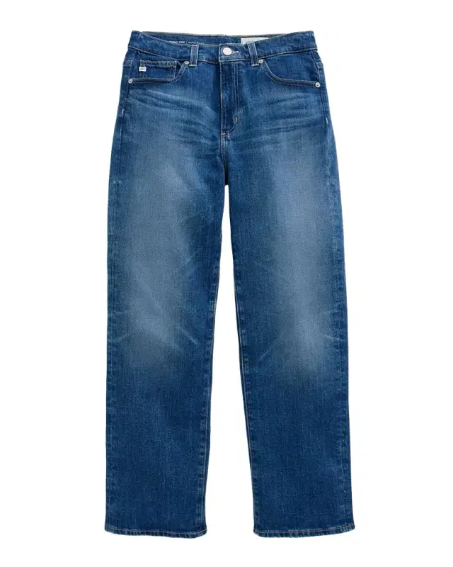 AG Jeans Brinley Mid-Rise Straight Cropped Jeans