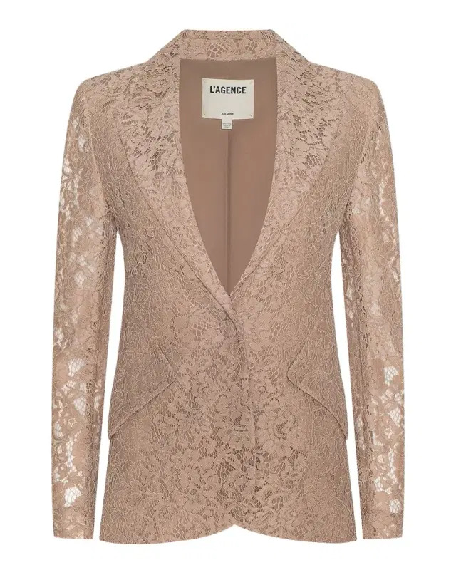 L 'AGENCE Chamberlain Floral Lace Blazer
