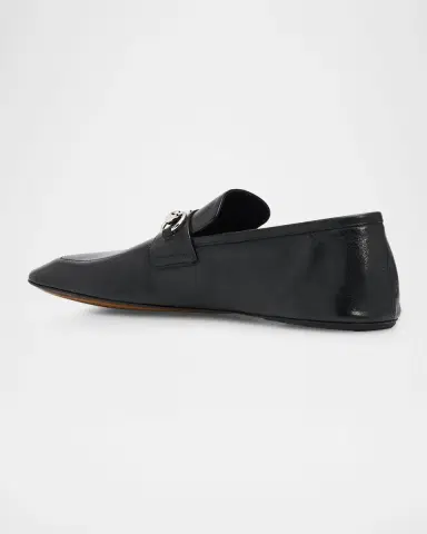 Gucci Men's Edgar Leather Bit Loafers with Foldable Heel | Thumbnail 4 Gucci Men's Edgar Leather Bit Loafers with Foldable Heel | Thumbnail 4