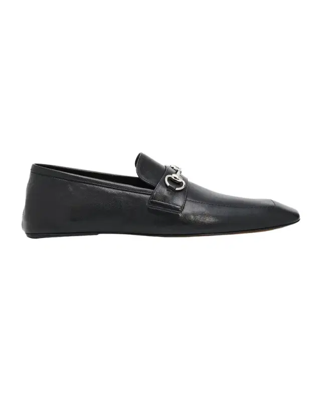 Gucci Men 's Edgar Leather Bit Loafers with Foldable Heel