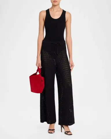 L 'AGENCE Gaelle Pointelle Knit Pants | Thumbnail 2