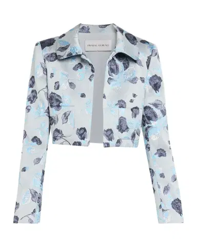 PRABAL GURUNG Metallic Floral Jacquard Bolero Jacket | Thumbnail 1 PRABAL GURUNG Metallic Floral Jacquard Bolero Jacket | Thumbnail 1