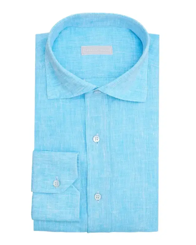 Men 's Solid Linen Classic-Fit Dress Shirt