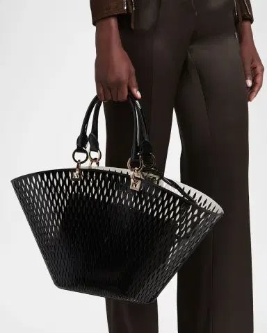 Tom Ford Cut Out Patent Leather Medium Tote Bag | Thumbnail 2 Tom Ford Cut Out Patent Leather Medium Tote Bag | Thumbnail 2