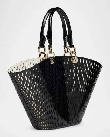 Tom Ford Cut Out Patent Leather Medium Tote Bag | Thumbnail 3 Tom Ford Cut Out Patent Leather Medium Tote Bag | Thumbnail 3