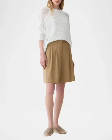 Lafayette 148 New York Sutton Wide-Leg Silk Georgette Shorts | Thumbnail 2